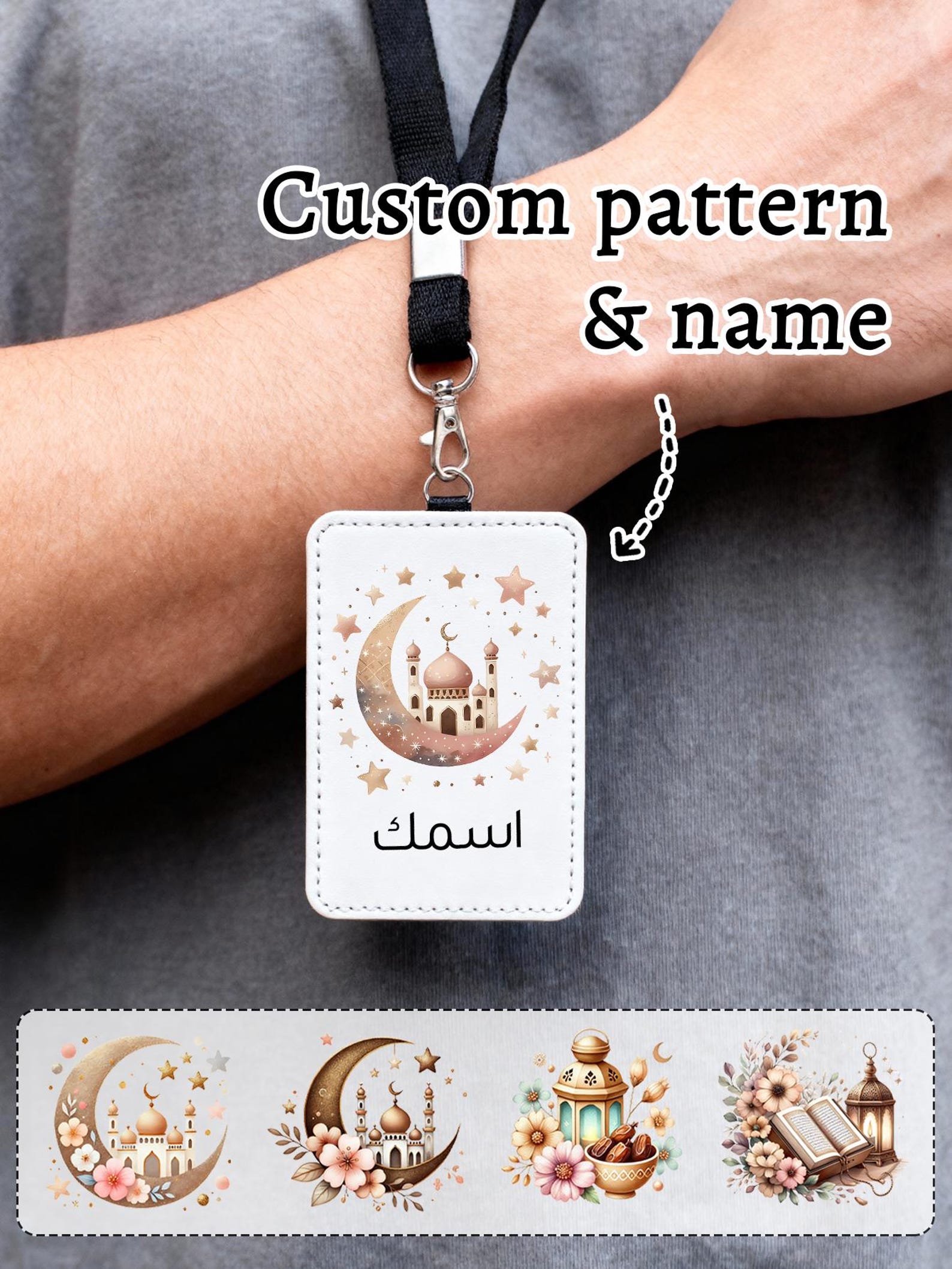 Unique Leather Work - Personalised business card ID badge holder