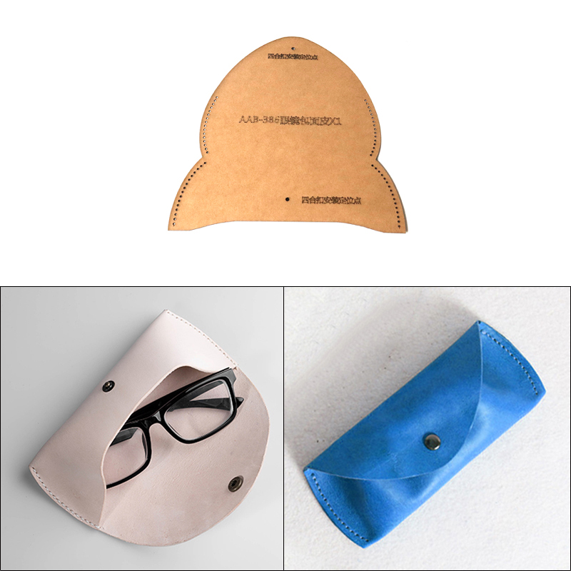 Leatherwork Patterns - Kraft Paper Leather Craft Glasses Case