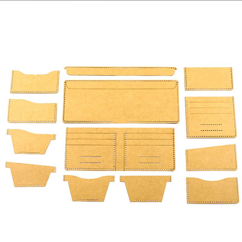 Leatherwork Patterns - DIY leather craft universal short wallet