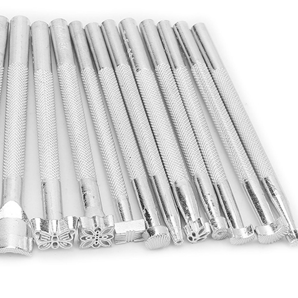 20pcs Silver Finish Leather St - Leather Stamp Set recension och pris