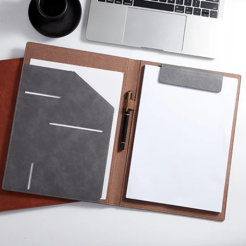 Black A4 Conference Leather Po - Leather Work Folder recension och pris