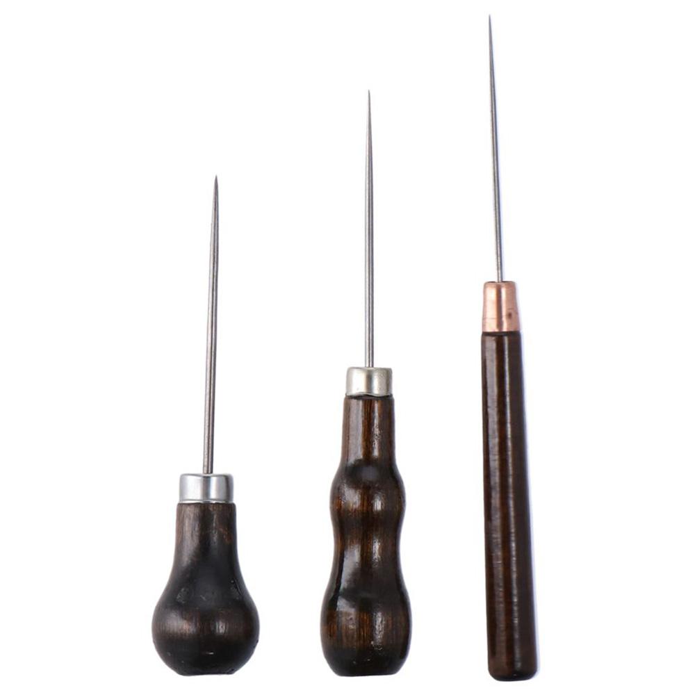 3Pcs Wooden Handle Scratch Awl - Leatherwork Accessories recension och pris