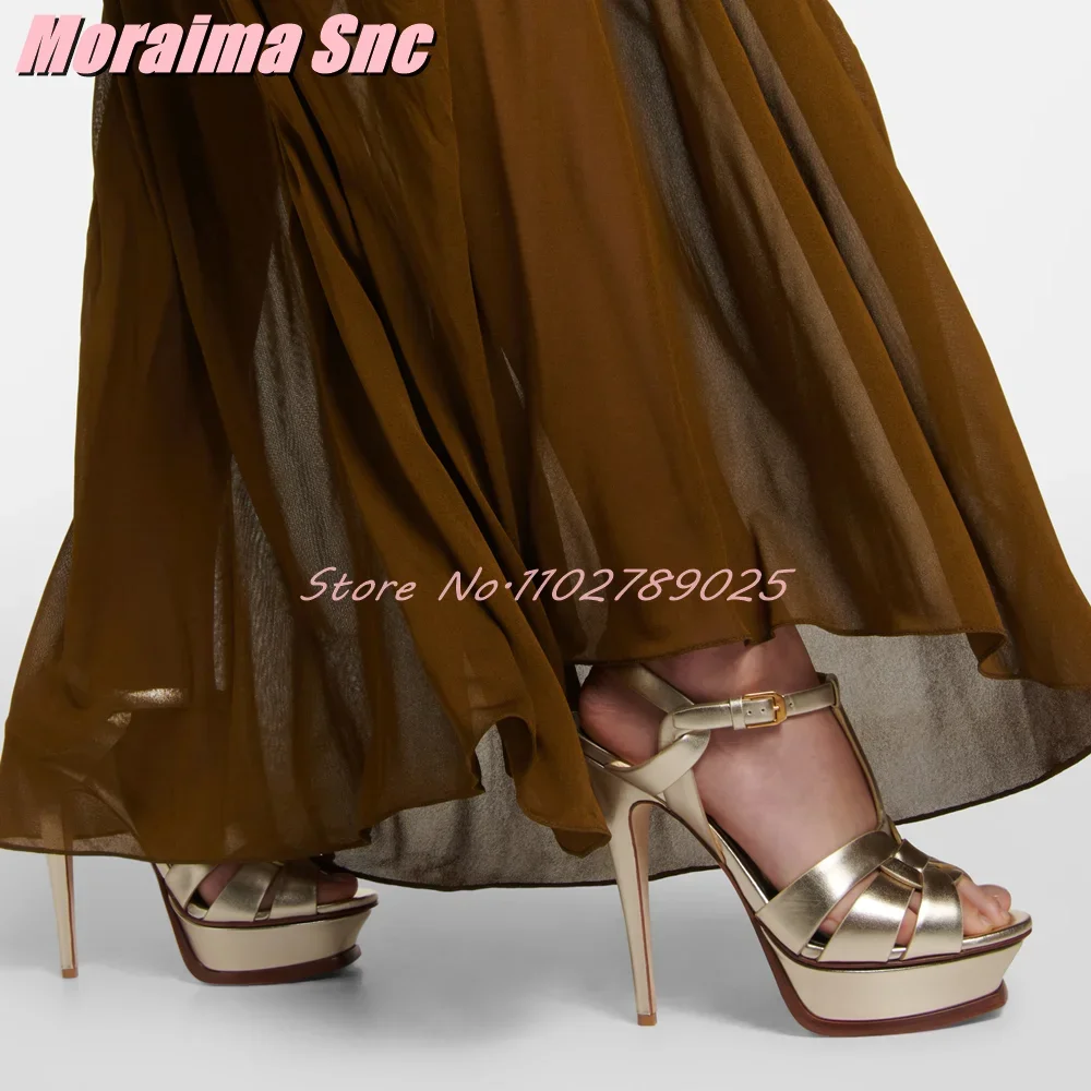 Platform Waeve T-strap Square  - Leather Work Heels recension och pris