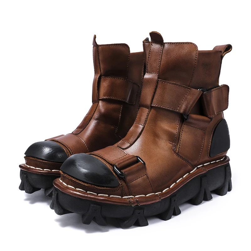 Men's Genuine Leather Motorcyc - Leather Work Western recension och pris