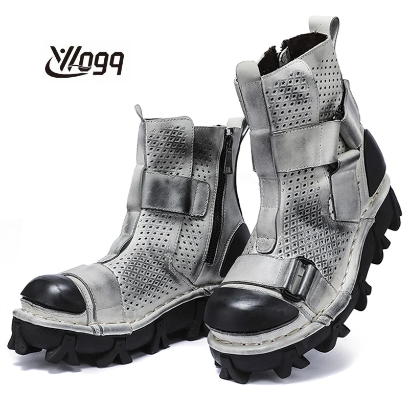 Men's Genuine Leather Motorcyc - Leather Work Western recension och pris