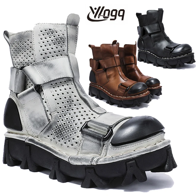 Men's Genuine Leather Motorcyc - Leather Work Western recension och pris