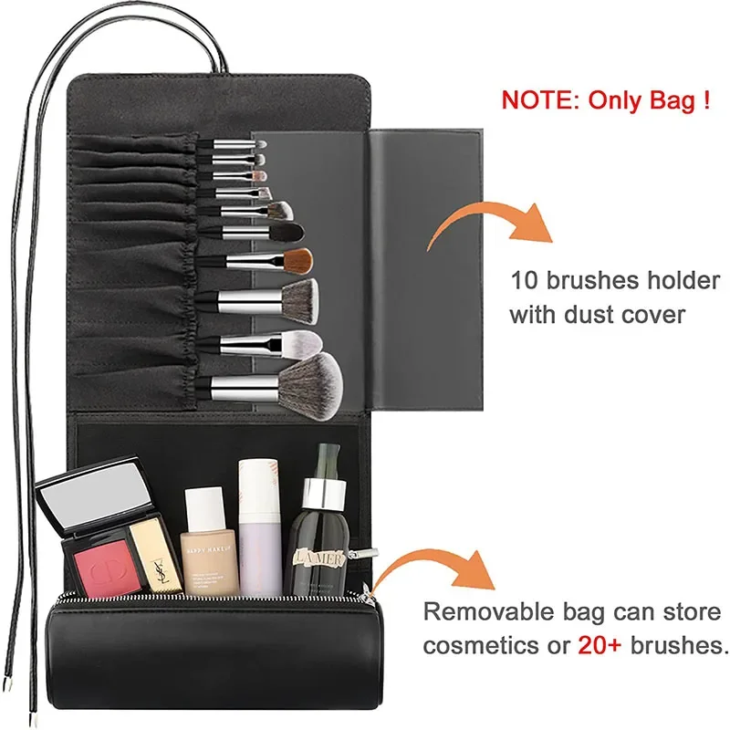 Women's Makeup Brush Bag Rolli - Leatherwork Roller recension och pris