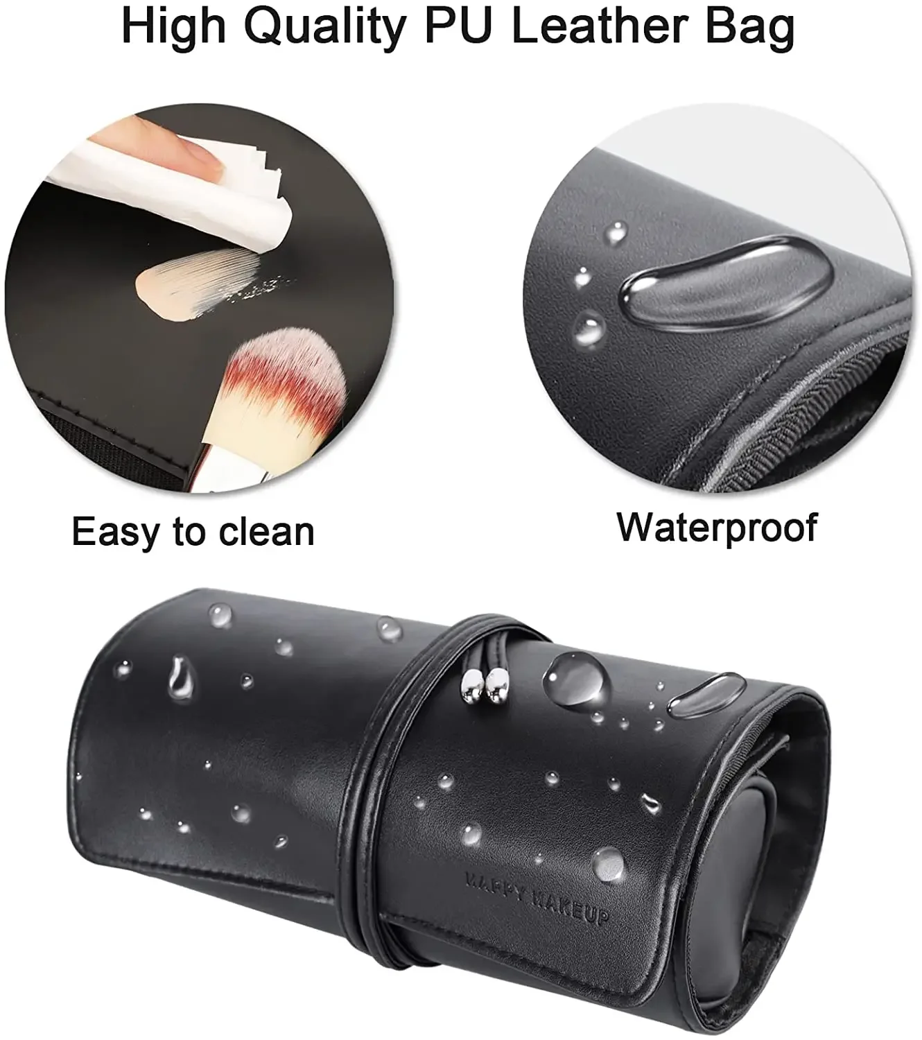 Women's Makeup Brush Bag Rolli - Leatherwork Roller recension och pris