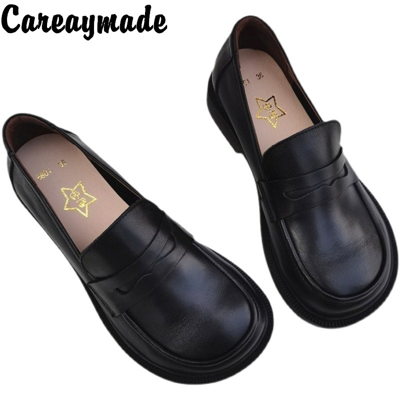 Careaymade-Women's Casual Shoe - Leather Work Heels recension och pris