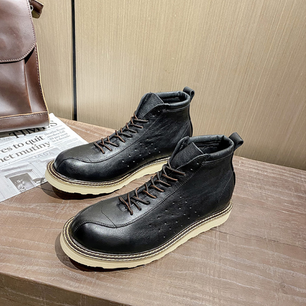 Men's Genuine Leather Hollow O - Leather Work Western recension och pris