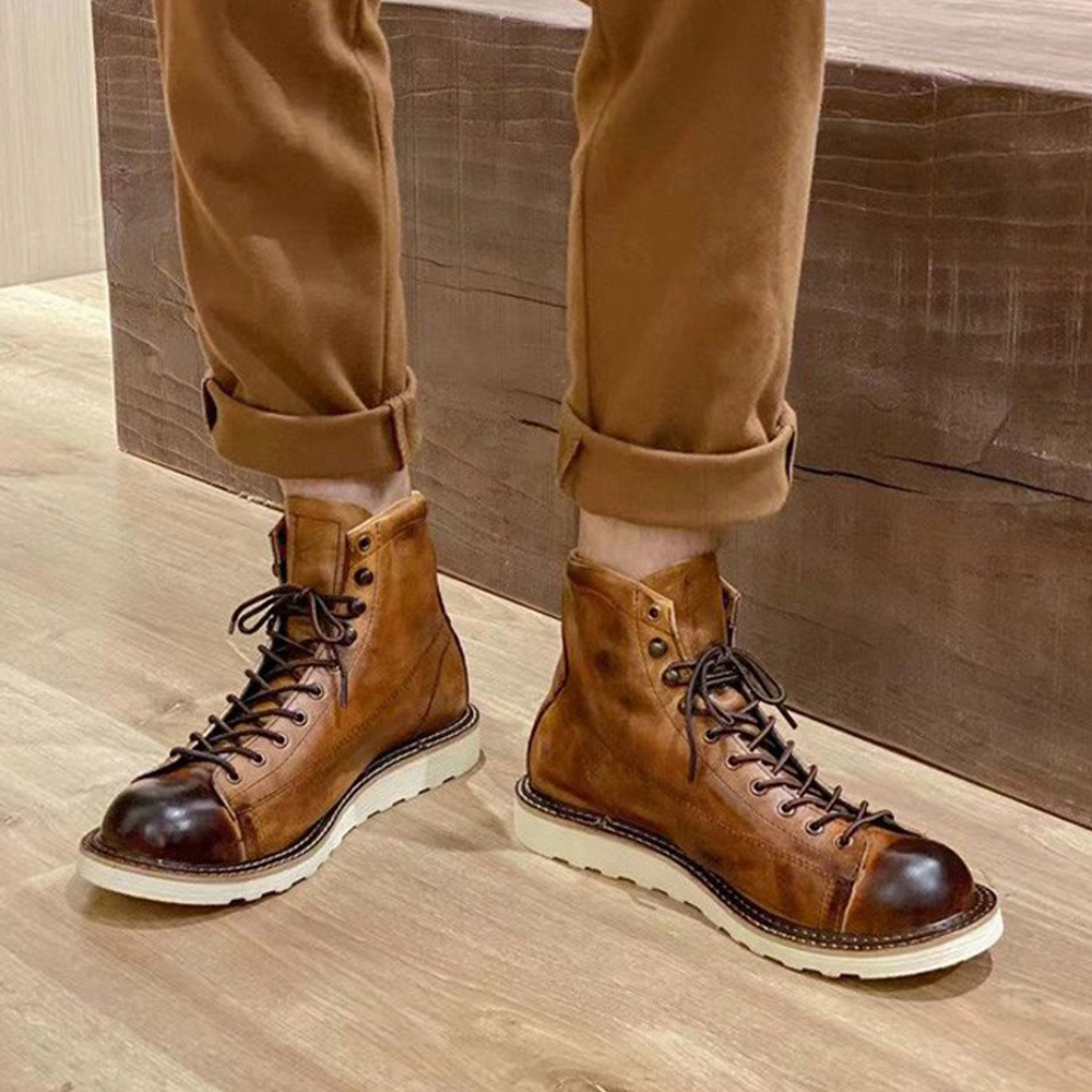 Men's Genuine Leather Hollow O - Leather Work Western recension och pris