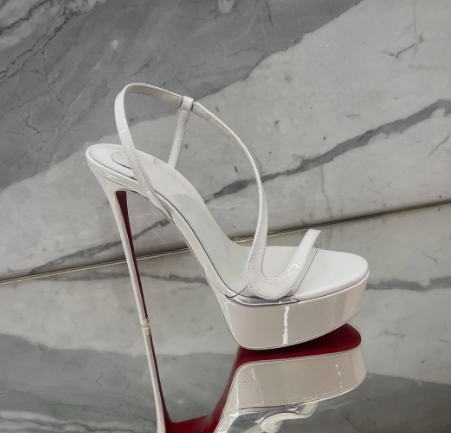 Metallic Leather Platform Stil - Leather Work Heels recension och pris