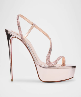 Metallic Leather Platform Stil - Leather Work Heels recension och pris