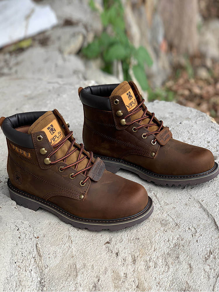Men's Genuine Leather Boots  C - Leather Work Western recension och pris