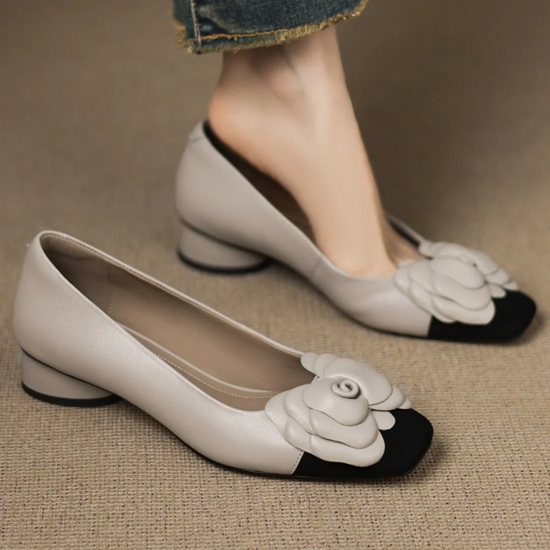 Plus size 34-41 women's sheeps - Leather Work Heels recension och pris