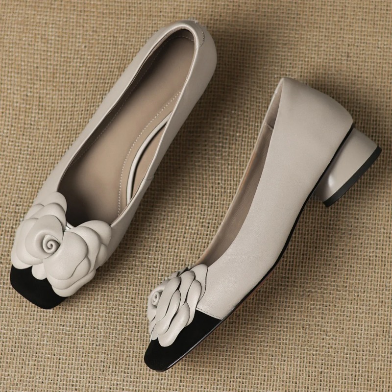 Plus size 34-41 women's sheeps - Leather Work Heels recension och pris