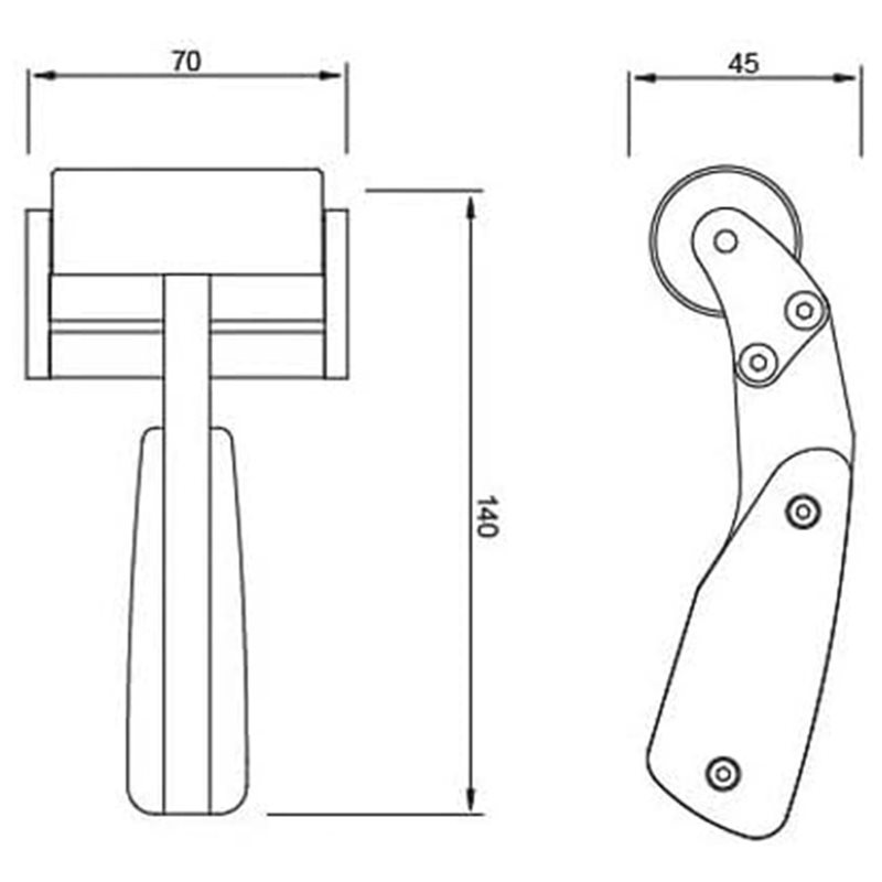 AT29-Inclined Roller,60Mm Wide - Leatherwork Roller recension och pris
