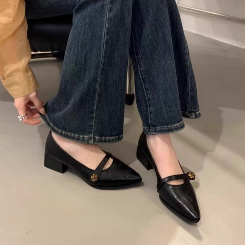 French Vintage Chunky Heel Mar - Leatherwork In French recension och pris