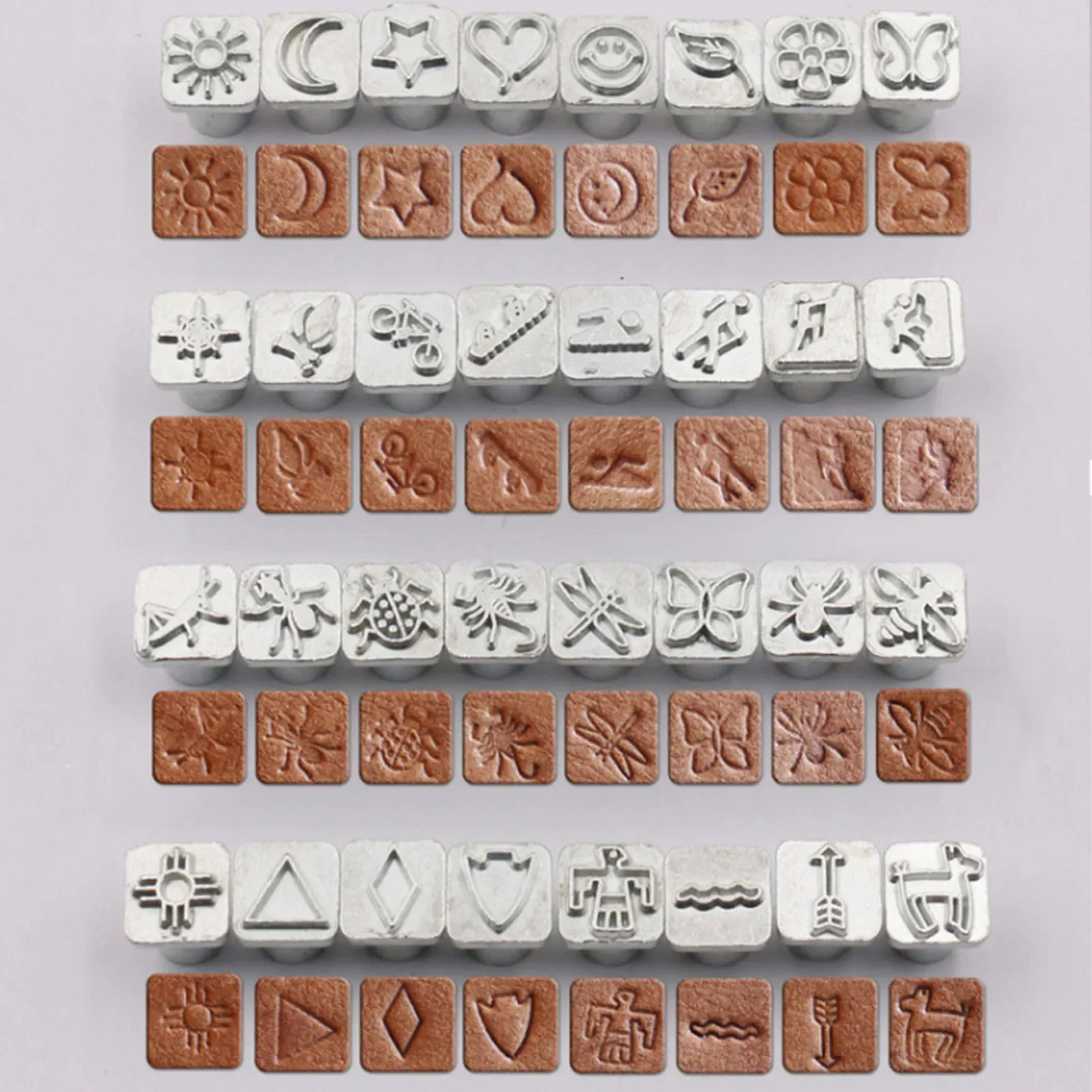32PCS Cartoon Animal Plant Lea - Leather Stamp Set recension och pris