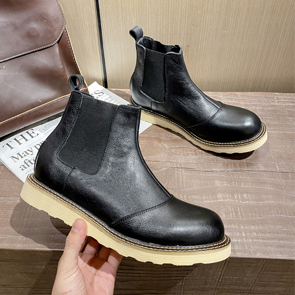 Retro Men's Genuine Leather Ch - Leather Work Western recension och pris