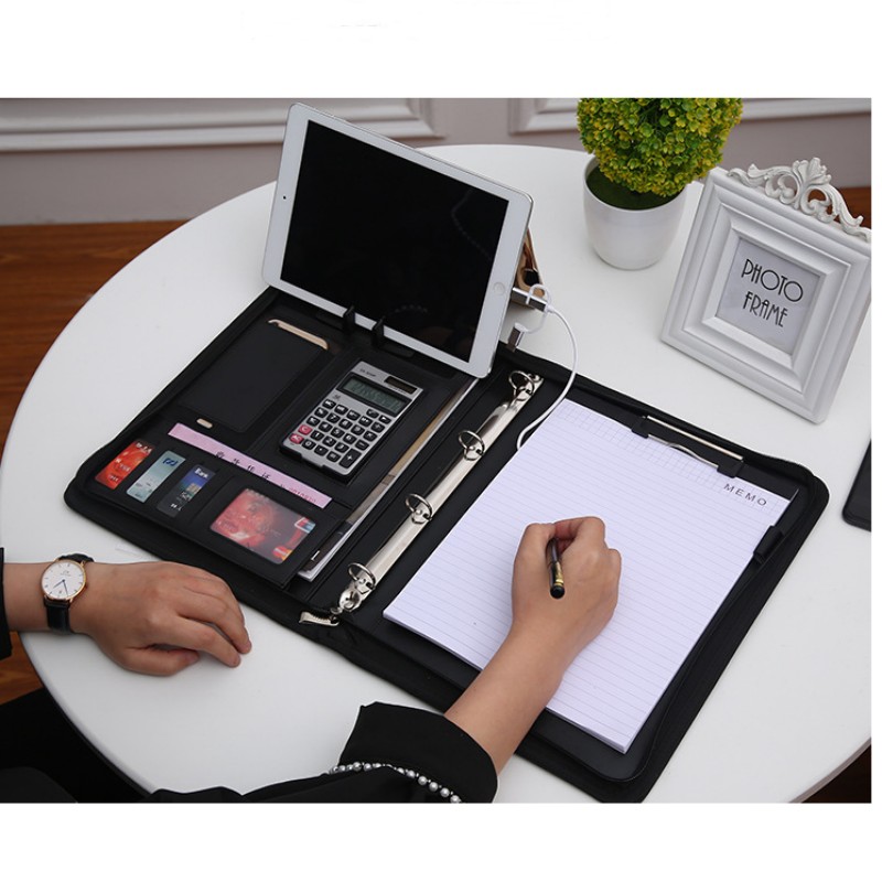 Multifunctional A4 Conference  - Leather Work Folder recension och pris