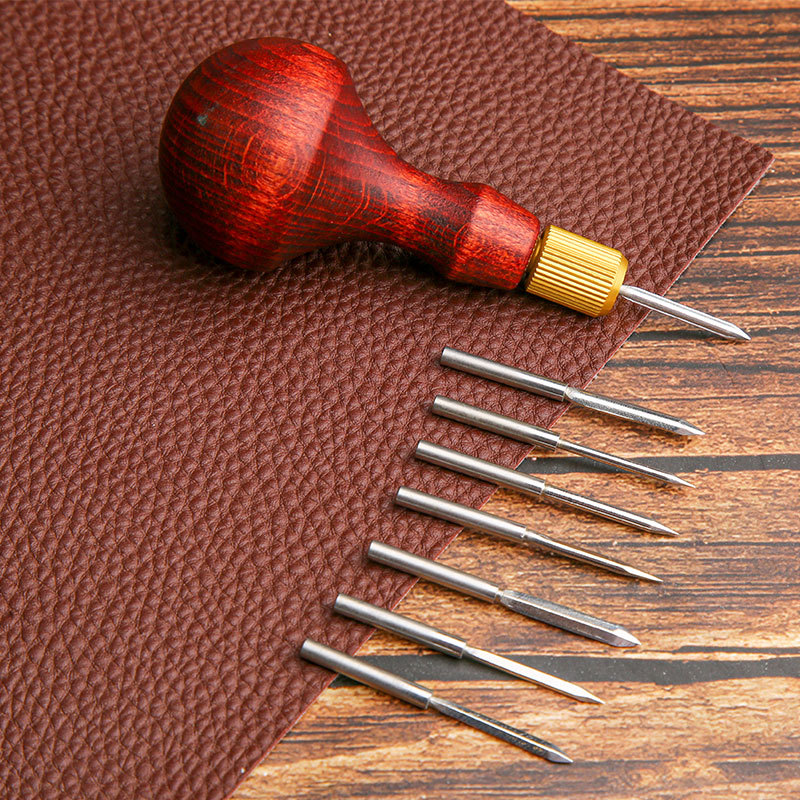 1Set DIY Leather Punch Awl Woo - Leather Punch Revolving recension och pris