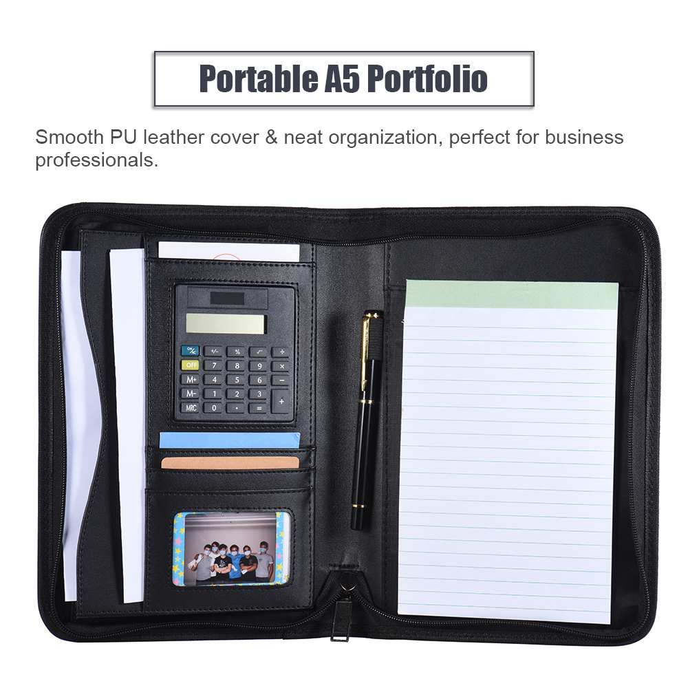 A5 Business Portfolio Padfolio - Leather Work Folder recension och pris