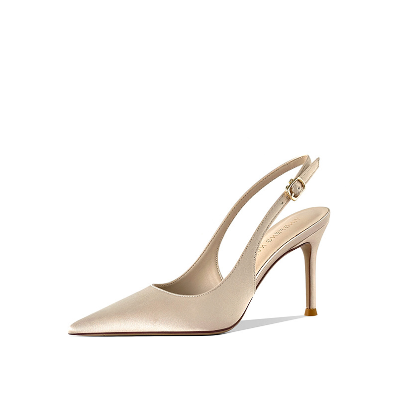 2026 Summer New Pointed Head S - Leather Work Heels recension och pris