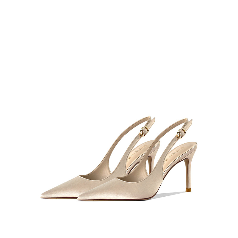 2026 Summer New Pointed Head S - Leather Work Heels recension och pris