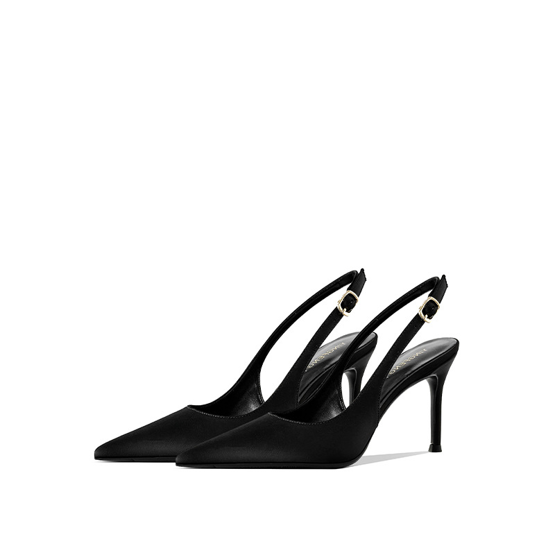 2026 Summer New Pointed Head S - Leather Work Heels recension och pris