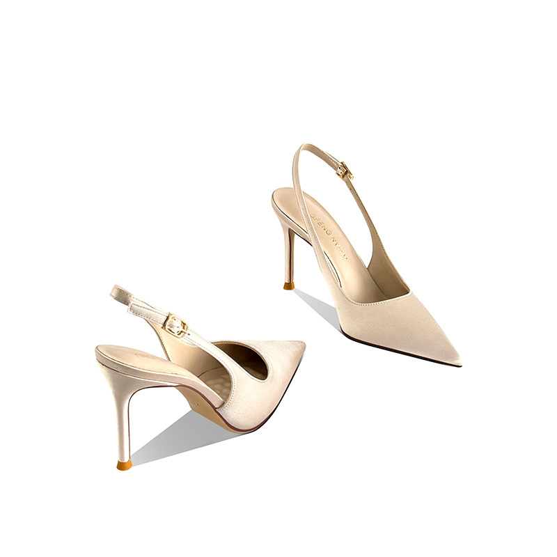 2026 Summer New Pointed Head S - Leather Work Heels recension och pris