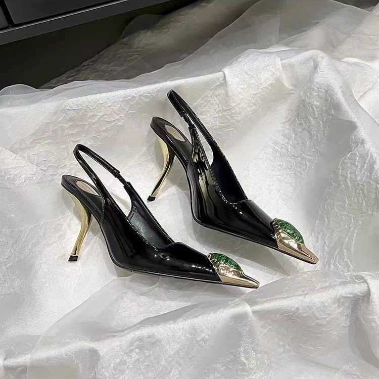 Star style Gemstone Metal Toe  - Leather Work Heels recension och pris