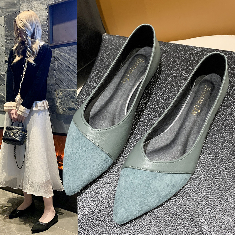 Flat black leather shoes for w - Leather Work Heels recension och pris