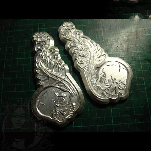 Tang dynasty flower Skull Hand - Unique Leather Work recension och pris