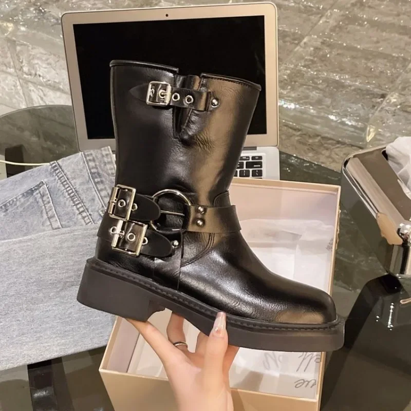 Women's Ankle Boots Autumn Wor - Leather Work Western recension och pris