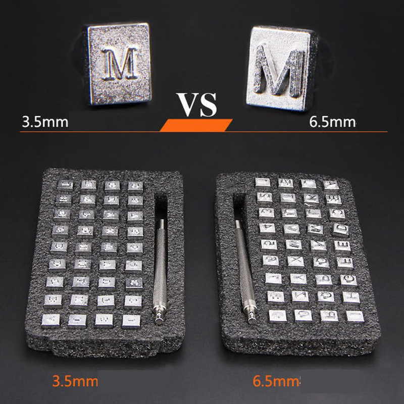 36pcs Steel Alphabet letter Nu - Leather Stamp Set recension och pris