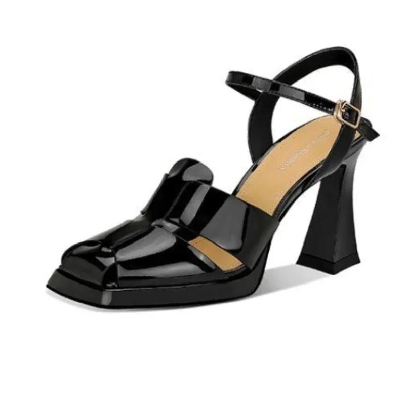 Women's High Heel Sandals Fash - Leather Work Heels recension och pris