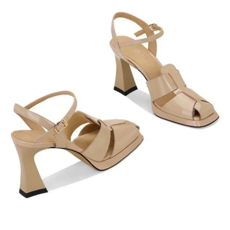 Women's High Heel Sandals Fash - Leather Work Heels recension och pris