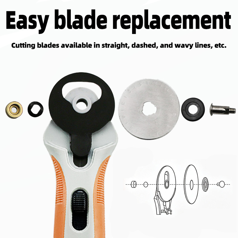 45mm Rotary Cutter, Fabric Cut - Leatherwork Roller recension och pris