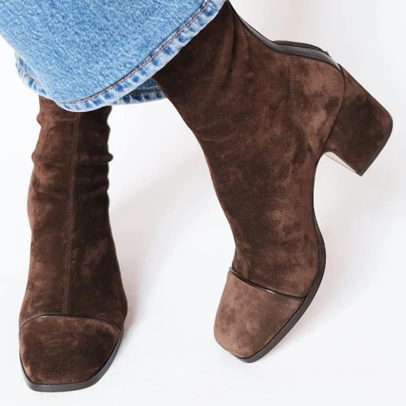 Suede Leather Women's Boots Po - Leather Work Western recension och pris