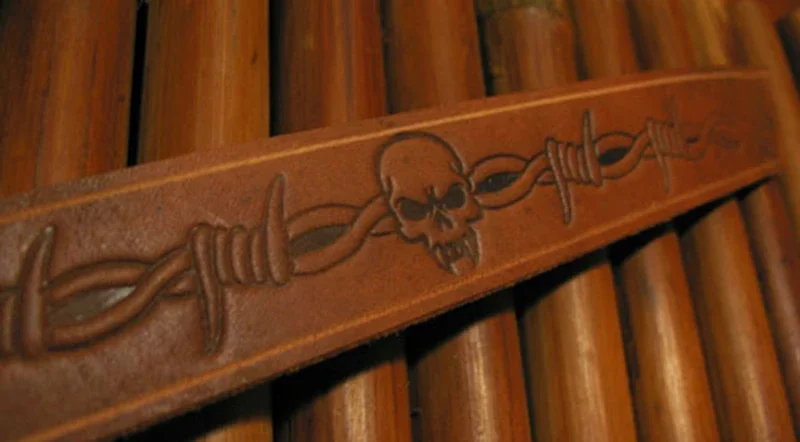 5pcs Thorns and skull pattern  - Unique Leather Work recension och pris