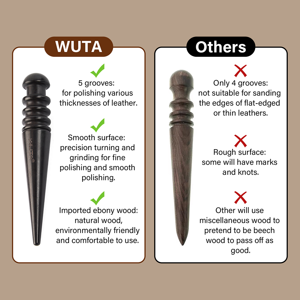 WUTA 1PC Pro Leather Edge Burn - Leatherwork Roller recension och pris