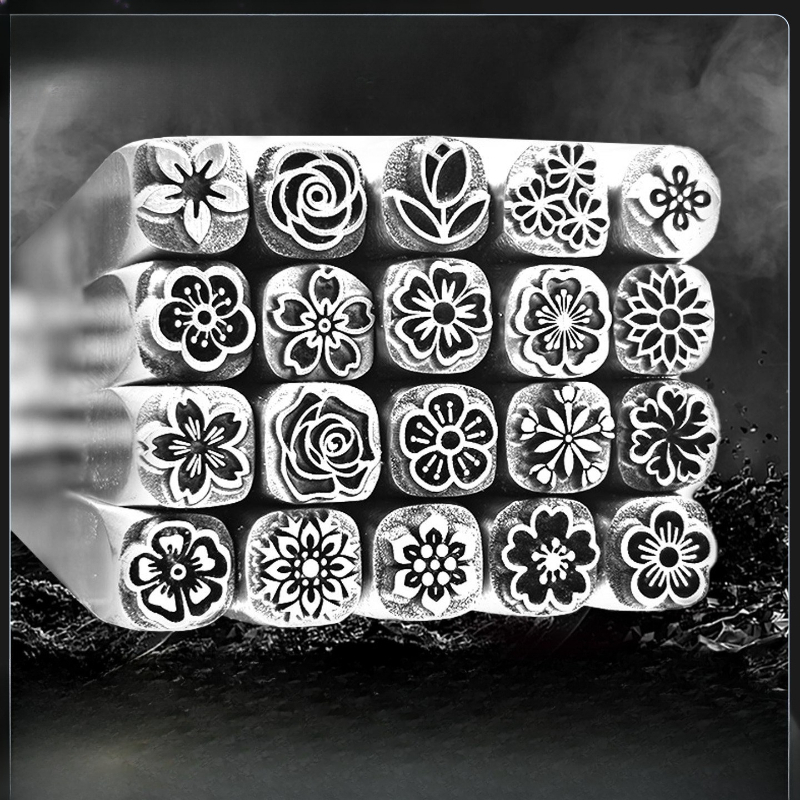 5/7mm Flower Pattern Metal Sta - Leatherwork Accessories recension och pris