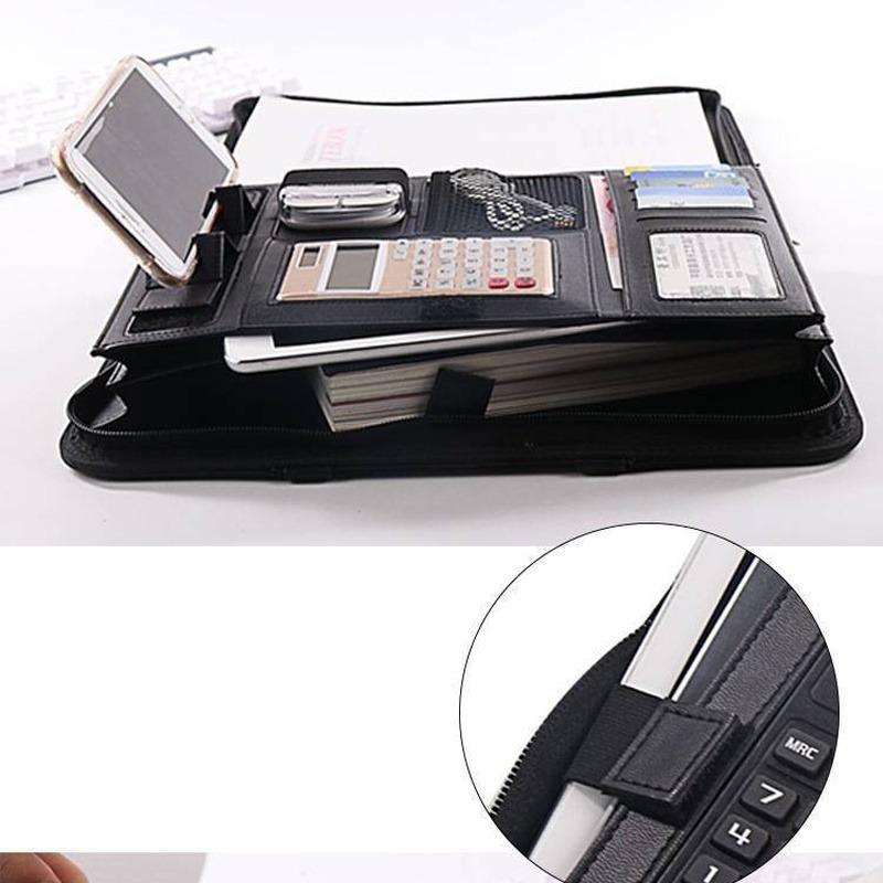 1Pc A4 PU Leather Zipper File  - Leather Work Folder recension och pris