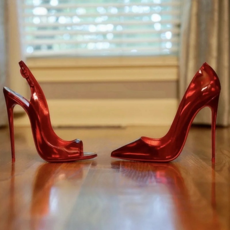 Fish Mouth Open toed Ultra Hig - Leather Work Heels recension och pris