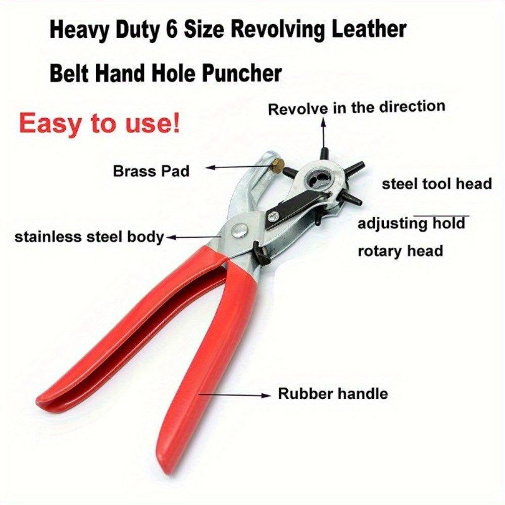1pcs Heavy Duty Rotary Leather - Leather Punch Revolving recension och pris