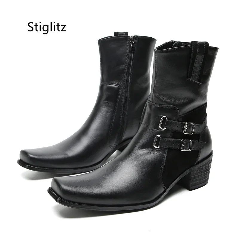 Double Buckle Genuine Leather  - Leather Work Western recension och pris