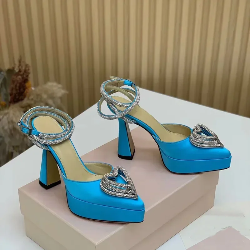 Platform Crystal Love Decorati - Leather Work Heels recension och pris