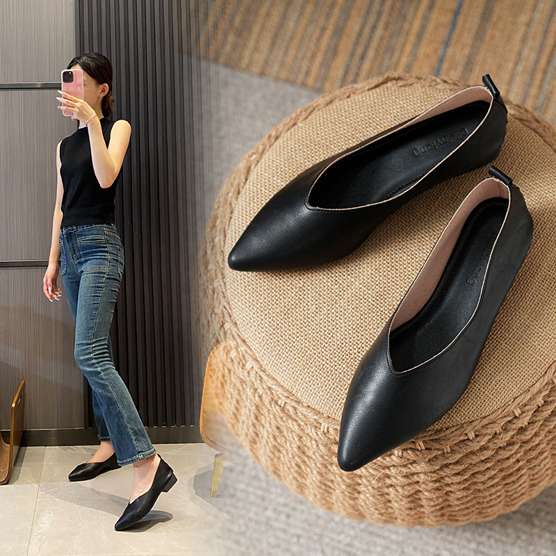 Spring and Autumn Fashion New  - Leather Work Heels recension och pris
