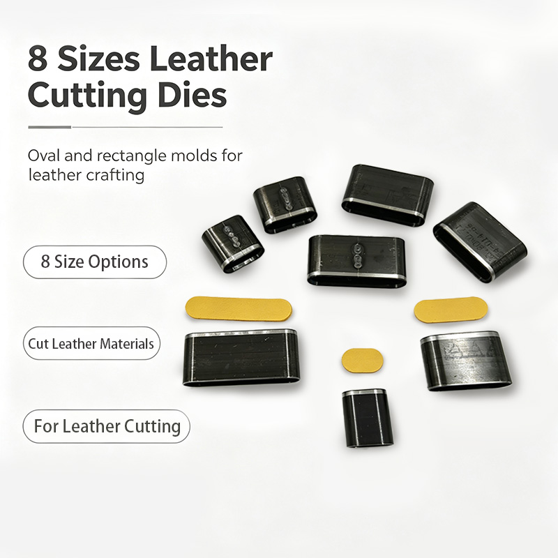 B00023 Set of 8 Sizes Ellipse  - Leather Stamp Set recension och pris